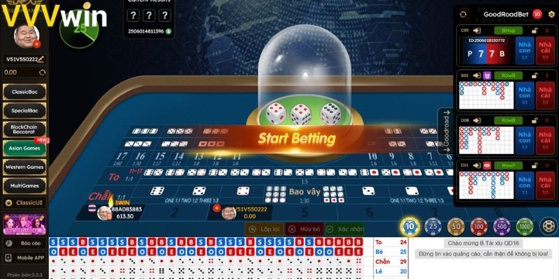 Quy tắc chơi game Tài xỉu VVVwin