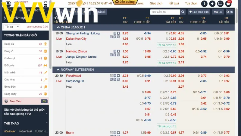 Các môn cá độ thể thao khác